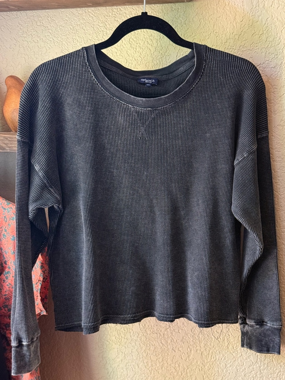 Splendid Thermal Crop Long Sleeve Top